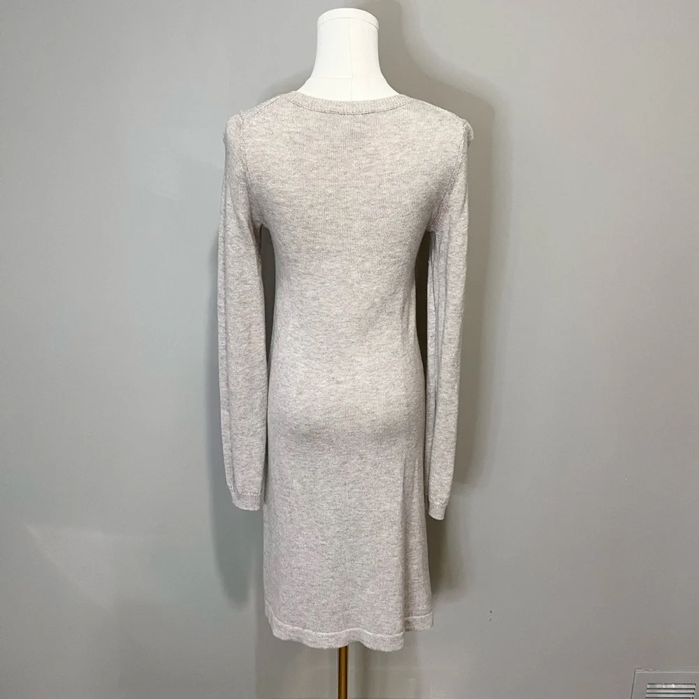 The White Company Wool Cotton Blend V Neck Sweater Dress Size S - Picture 4 of 8